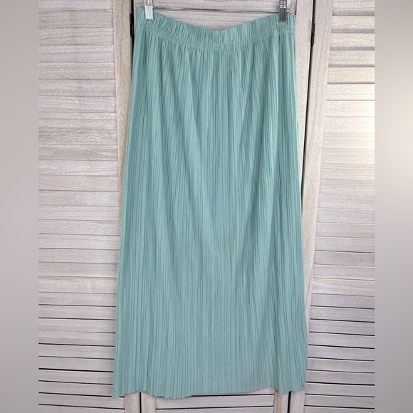 JK AMERICA Pleated Pull On Midi Skirt Aqua-14/16 - Picture 2 of 2